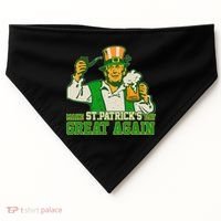 Funny Trump Make St Patrick's Day Great Again USA-Made Doggie Bandana thumb 0