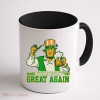 Funny Trump Make St Patrick's Day Great Again Coffee Mug thumb 1