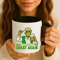 Funny Trump Make St Patrick's Day Great Again Coffee Mug thumb 3