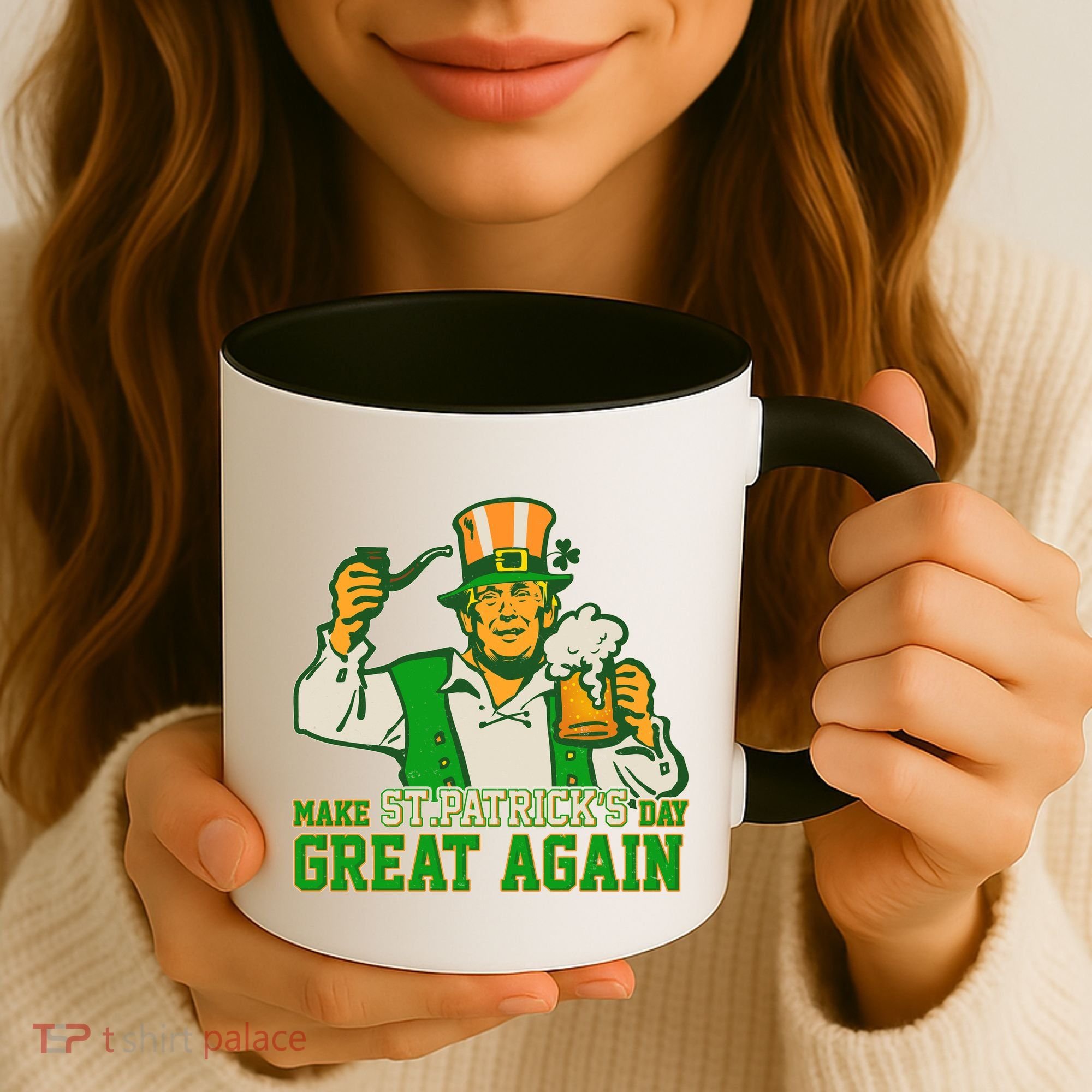 Funny Trump Make St Patrick's Day Great Again Coffee Mug