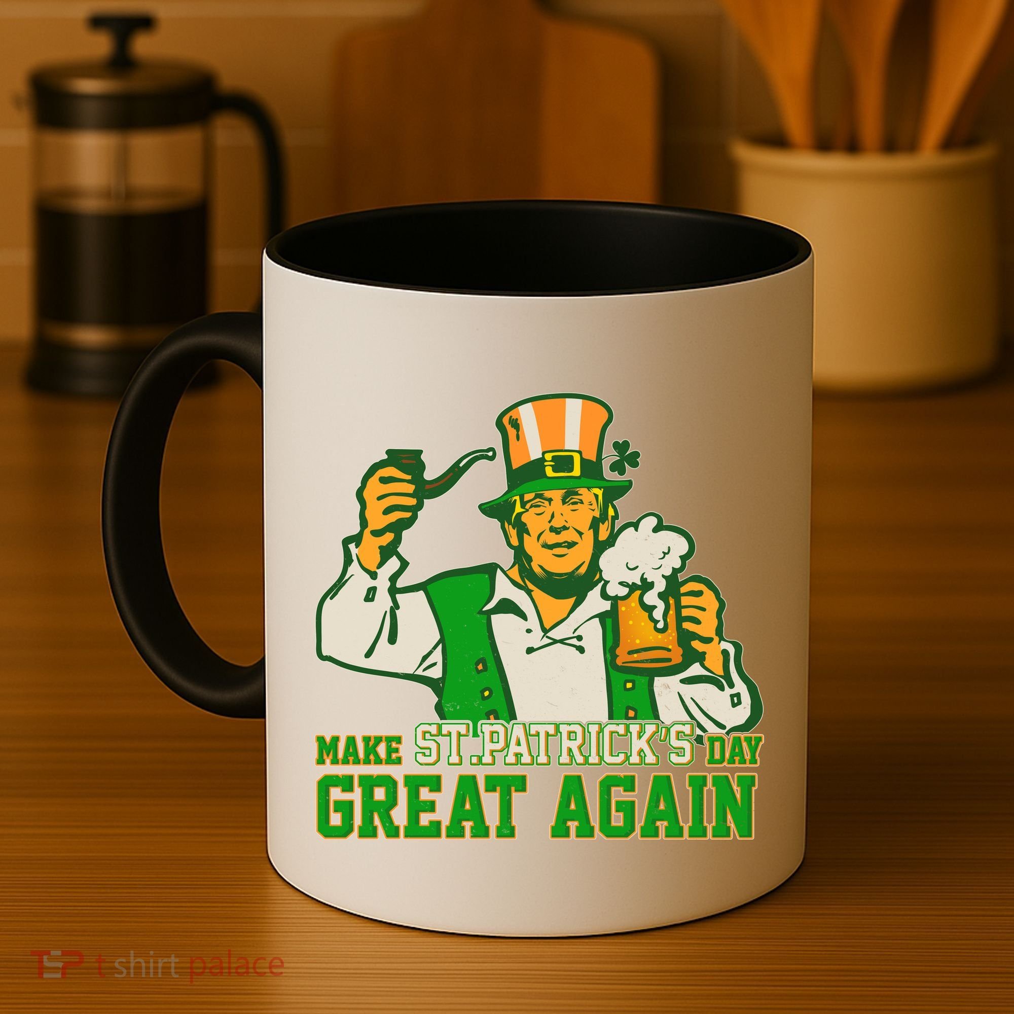 Funny Trump Make St Patrick's Day Great Again Coffee Mug