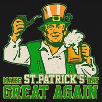 Funny Trump Make St Patrick's Day Great Again Coaster thumb 2