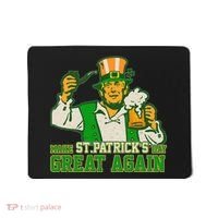 Funny Trump Make St Patrick's Day Great Again Mousepad thumb 0