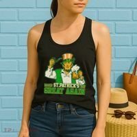 Funny Trump Make St Patrick's Day Great Again Women's Tank Top thumb 2