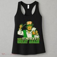 Funny Trump Make St Patrick's Day Great Again Women's Tank Top thumb 3