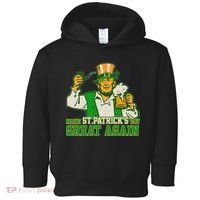 Funny Trump Make St Patrick's Day Great Again Toddler Hoodie thumb 0