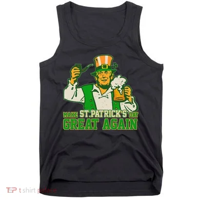 Funny Trump Make St Patrick's Day Great Again Tank Top