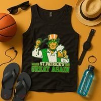 Funny Trump Make St Patrick's Day Great Again Tank Top thumb 4