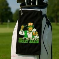 Funny Trump Make St Patrick's Day Great Again Golf Towel thumb 2