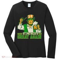 Funny Trump Make St Patrick's Day Great Again Women's Long Sleeve Shirt thumb 0