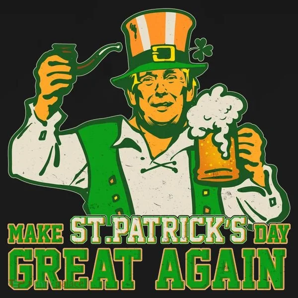 Funny Trump Make St Patrick's Day Great Again Women's T-Shirt