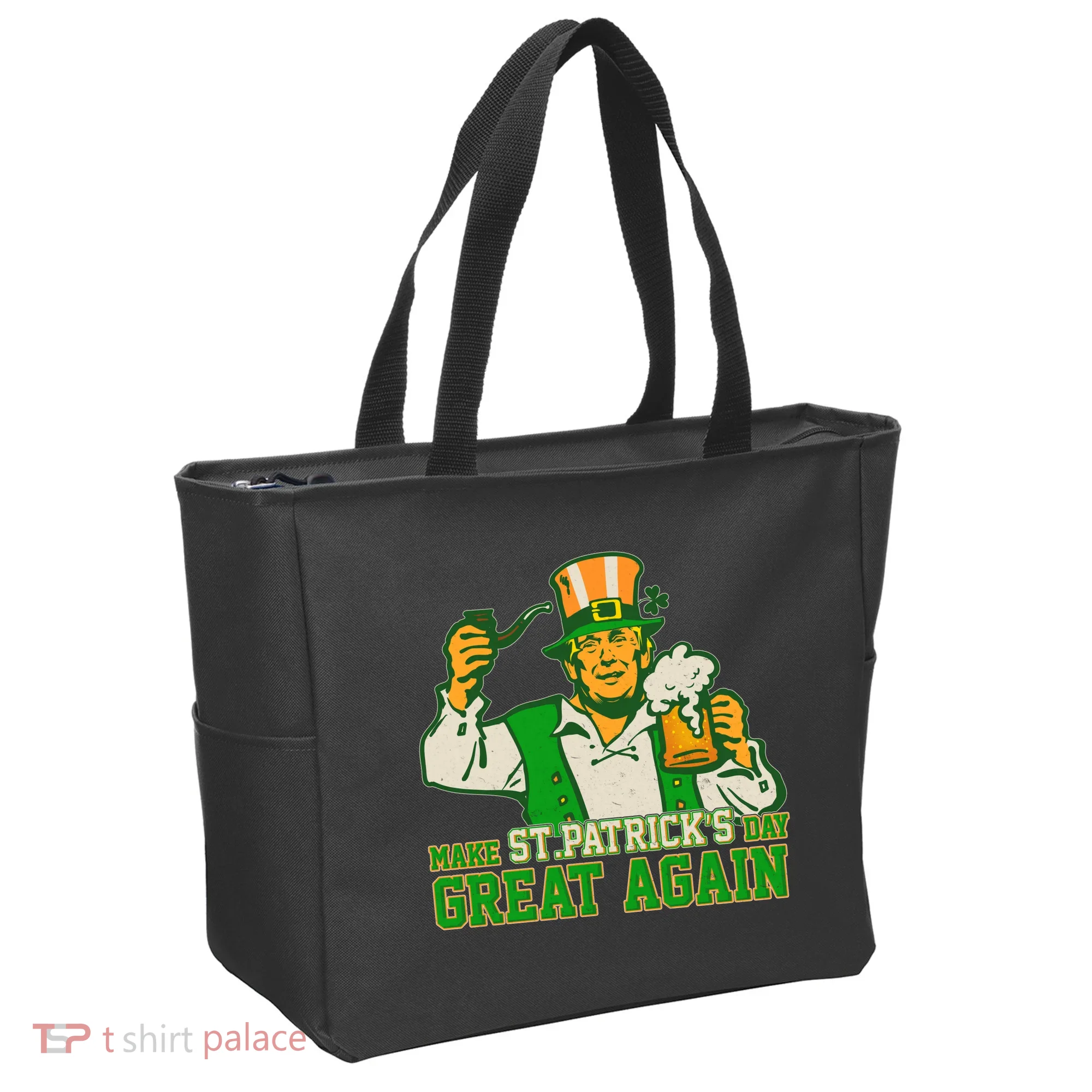 Funny Trump Make St Patrick's Day Great Again Tote Bag