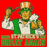 Funny Trump Make St Patrick's Day Great Again Santa Hat thumb 1