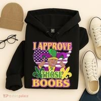 Funny Trump Mardi Gras Boobs Hoodie thumb 4