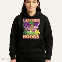 Funny Trump Mardi Gras Boobs Hoodie thumb 5
