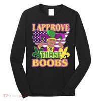 Funny Trump Mardi Gras Boobs Long Sleeve Shirt thumb 0