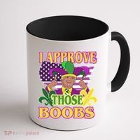 Funny Trump Mardi Gras Boobs Coffee Mug thumb 1