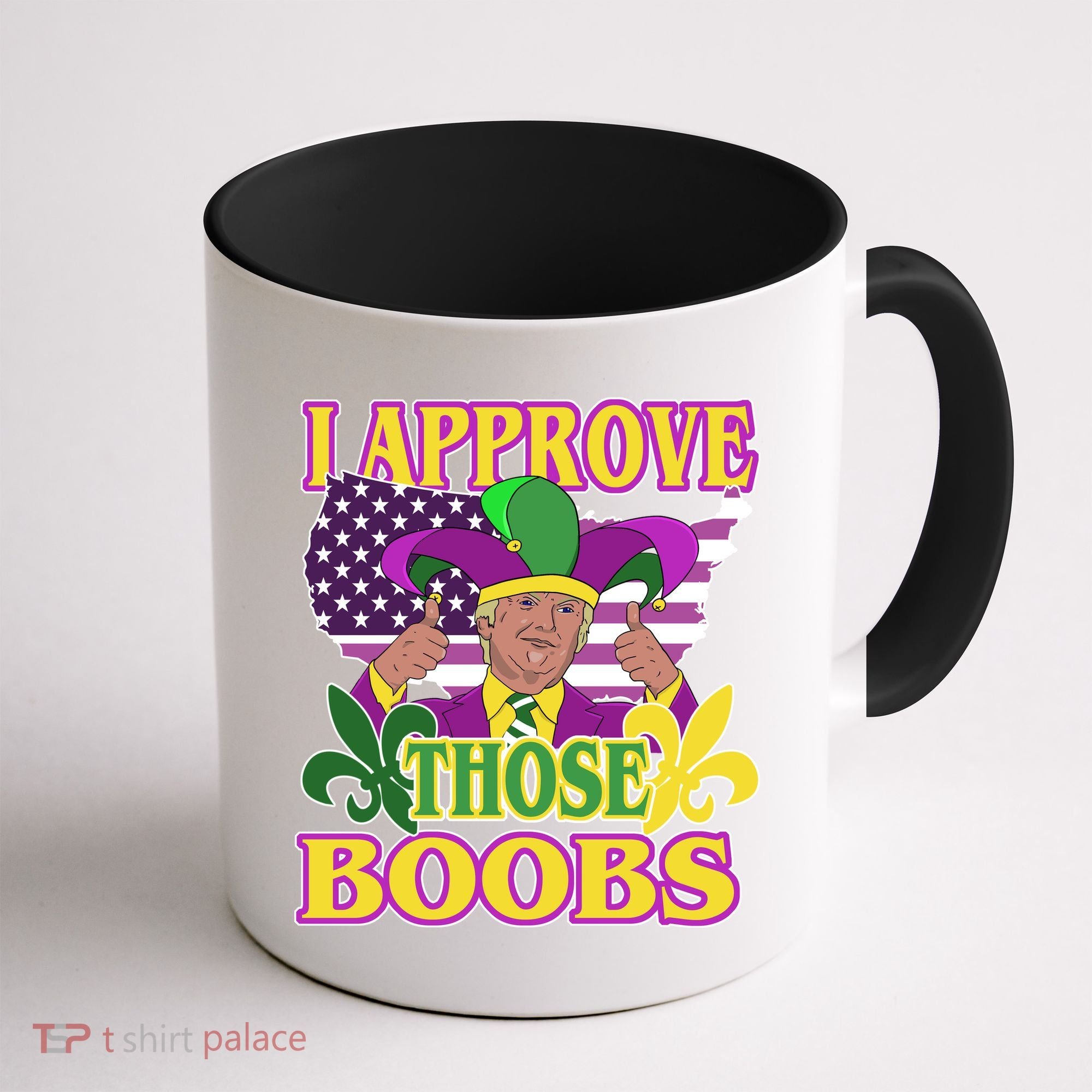 Funny Trump Mardi Gras Boobs Coffee Mug