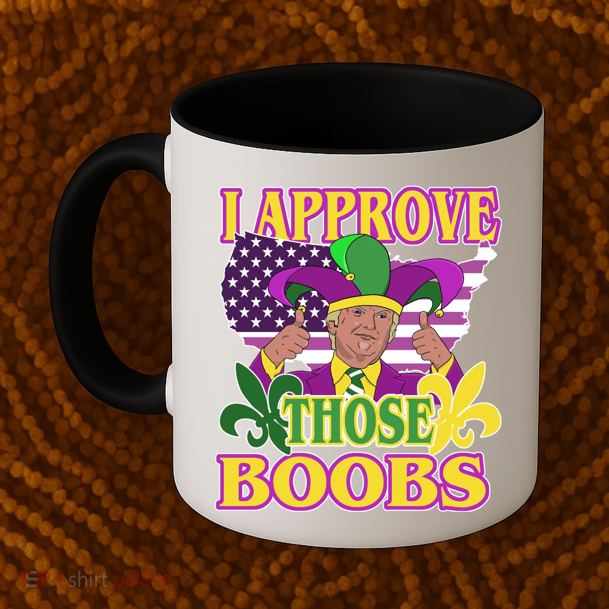 Funny Trump Mardi Gras Boobs Coffee Mug
