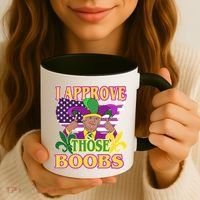 Funny Trump Mardi Gras Boobs Coffee Mug thumb 3
