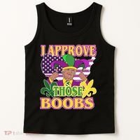 Funny Trump Mardi Gras Boobs Tank Top thumb 2