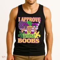 Funny Trump Mardi Gras Boobs Tank Top thumb 3