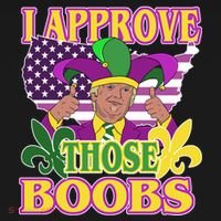 Funny Trump Mardi Gras Boobs Women's Long Sleeve Shirt thumb 2