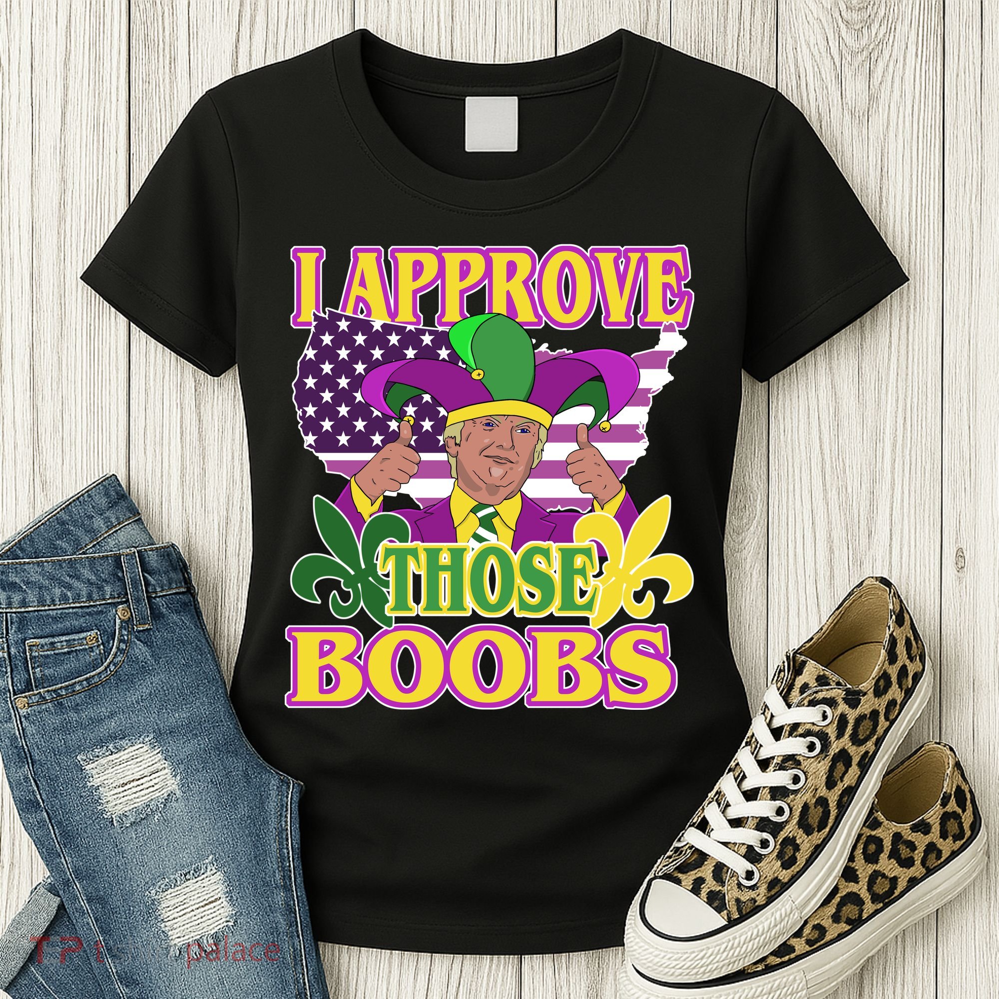 Funny Trump Mardi Gras Boobs Women's T-Shirt
