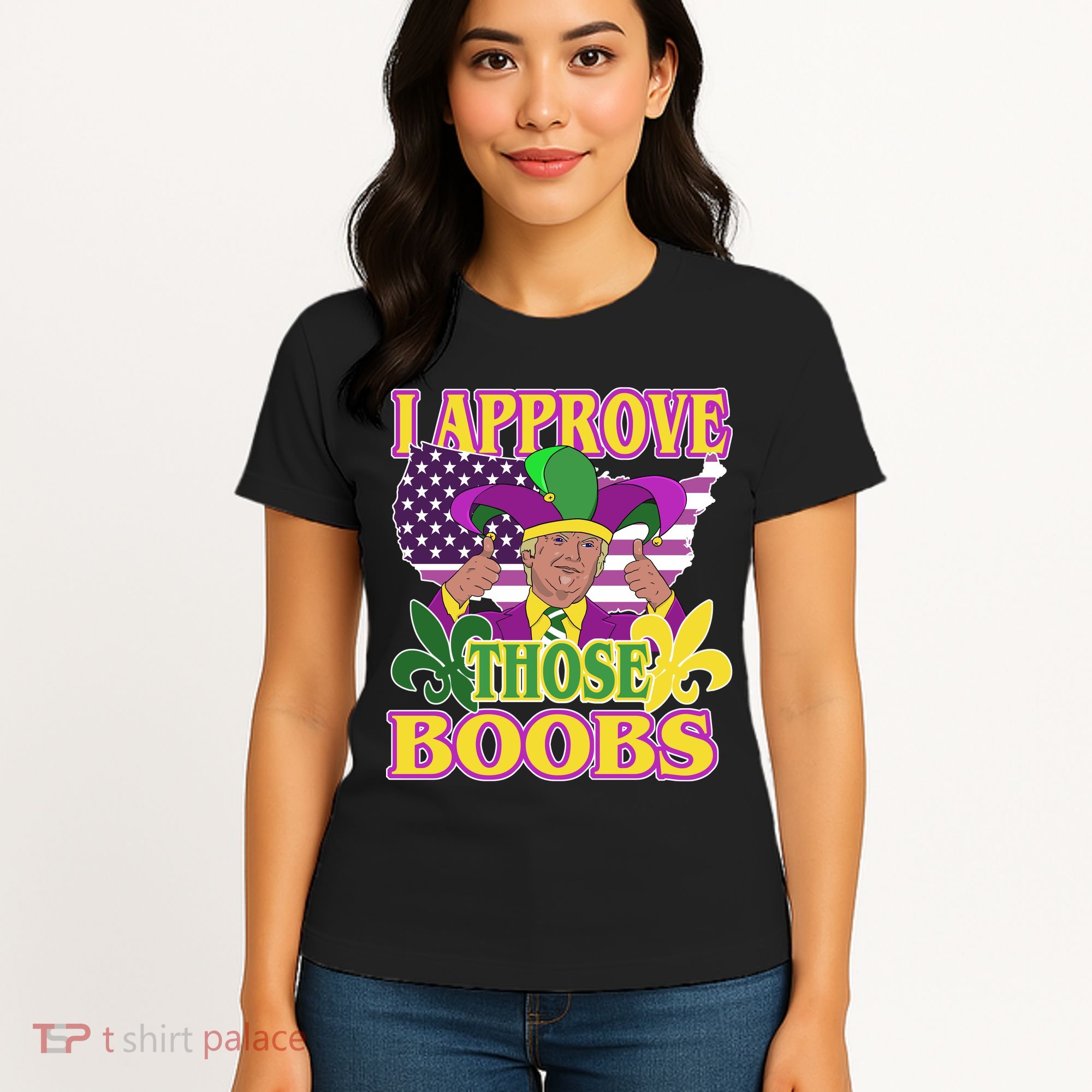 Funny Trump Mardi Gras Boobs Women's T-Shirt
