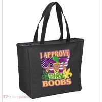 Funny Trump Mardi Gras Boobs Tote Bag thumb 2