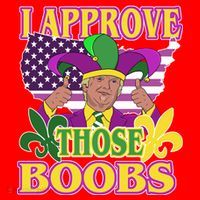 Funny Trump Mardi Gras Boobs Santa Hat thumb 1