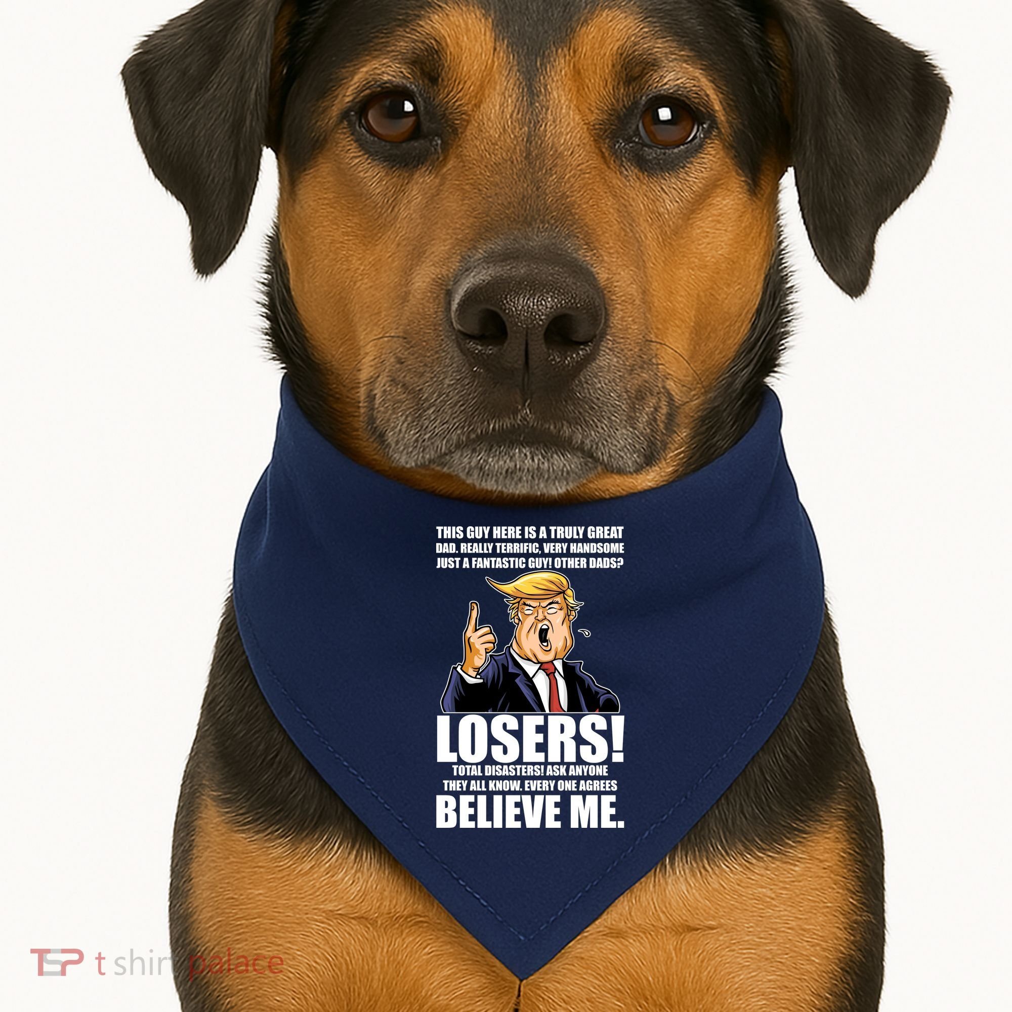 Funny Trump Really Terrific Very Handsome Father's Day USA-Made Doggie Bandana