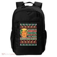 Funny Trump Ugly Christmas Sweater Backpack thumb 0