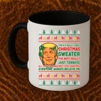 Funny Trump Ugly Christmas Sweater Coffee Mug thumb 2