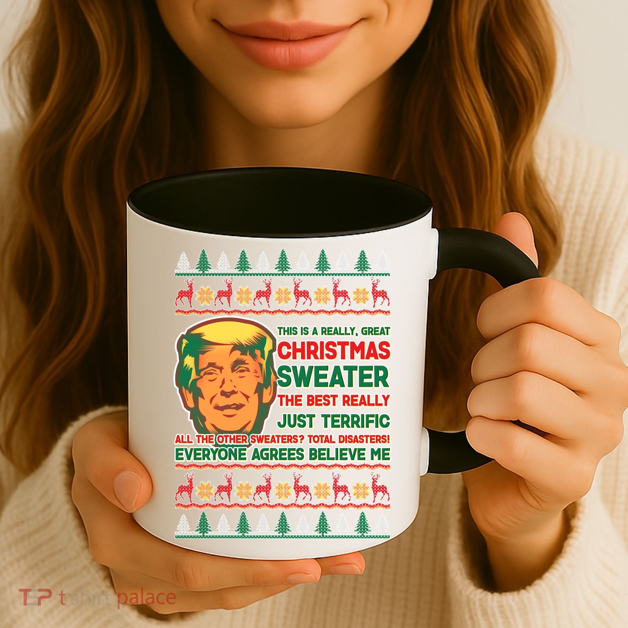 Funny Trump Ugly Christmas Sweater Coffee Mug
