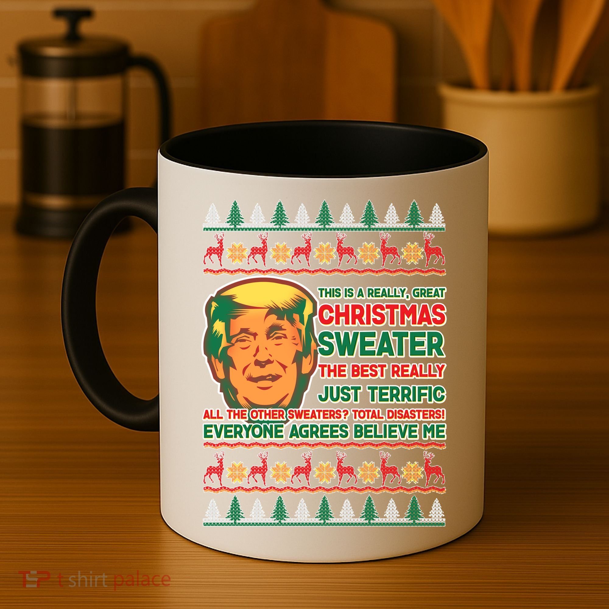 Funny Trump Ugly Christmas Sweater Coffee Mug