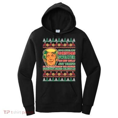 Funny Trump Ugly Christmas Sweater Women's Hoodie