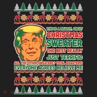 Funny Trump Ugly Christmas Sweater Hat thumb 2