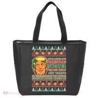 Funny Trump Ugly Christmas Sweater Tote Bag thumb 0