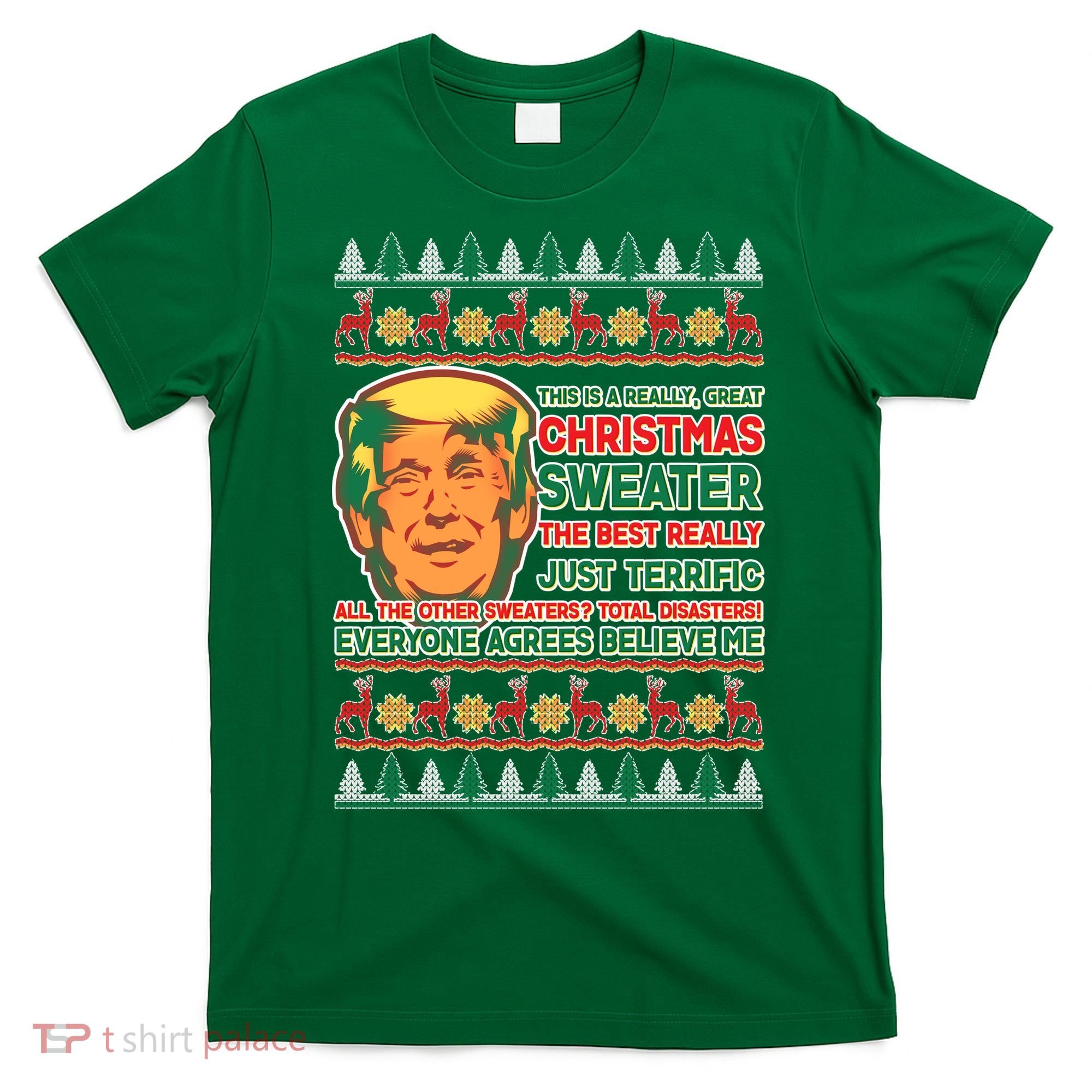 Funny Trump Ugly Christmas Sweater T-Shirt