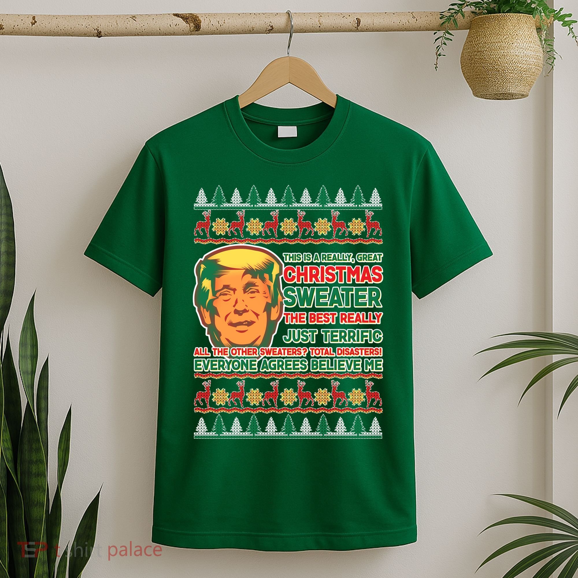 Funny Trump Ugly Christmas Sweater T-Shirt