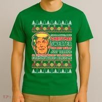 Funny Trump Ugly Christmas Sweater T-Shirt thumb 3