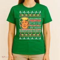 Funny Trump Ugly Christmas Sweater T-Shirt thumb 4