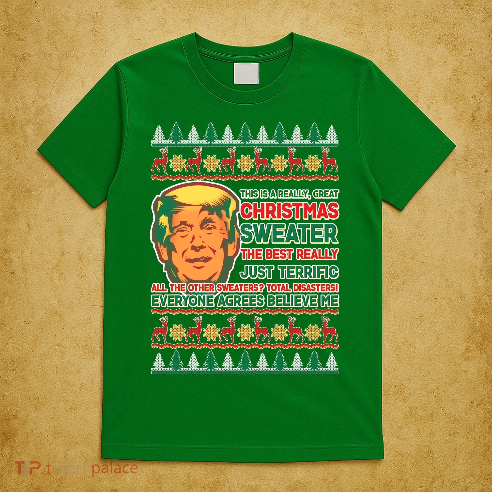 Funny Trump Ugly Christmas Sweater T-Shirt