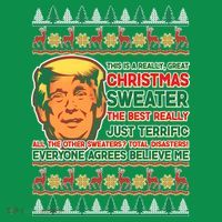 Funny Trump Ugly Christmas Sweater T-Shirt thumb 7