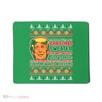 Funny Trump Ugly Christmas Sweater Mousepad thumb 0
