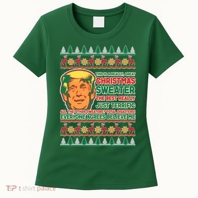 Funny Trump Ugly Christmas Sweater Women's T-Shirt