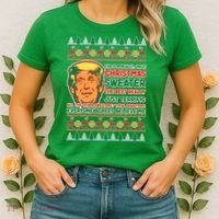 Funny Trump Ugly Christmas Sweater Women's T-Shirt thumb 2