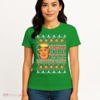Funny Trump Ugly Christmas Sweater Women's T-Shirt thumb 4