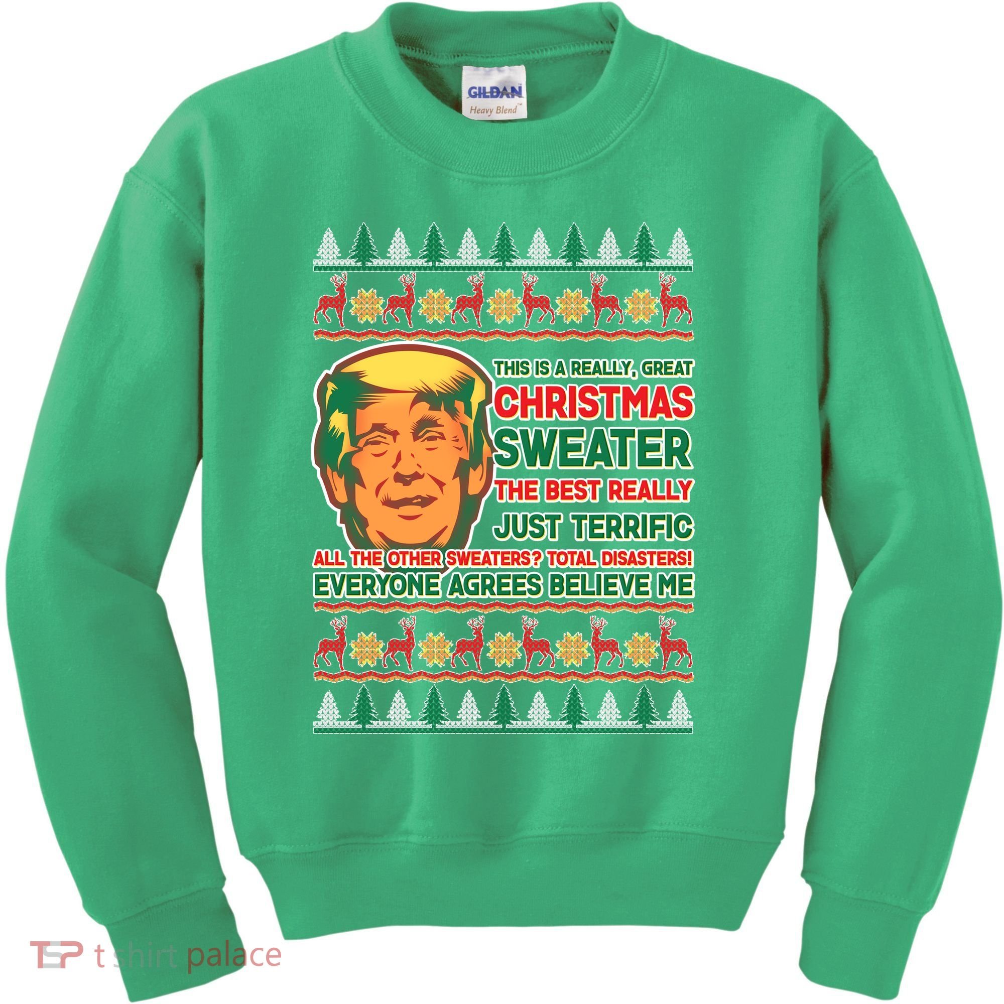 Funny Trump Ugly Christmas Sweater Kids Sweatshirt
